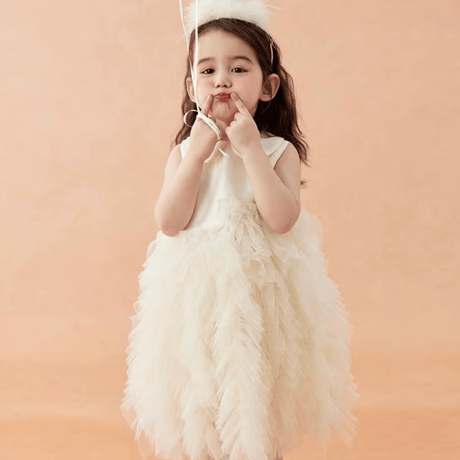 [予約] Cream Puff Tulle Dress