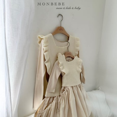 [即納] Knit Frill Best MOM/ monbebe