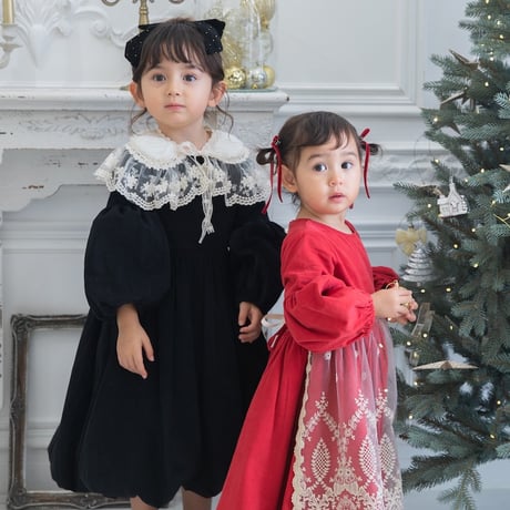 [即納] Diana Christmas dress_Red / Eugenie Candys (M _ size のみ）