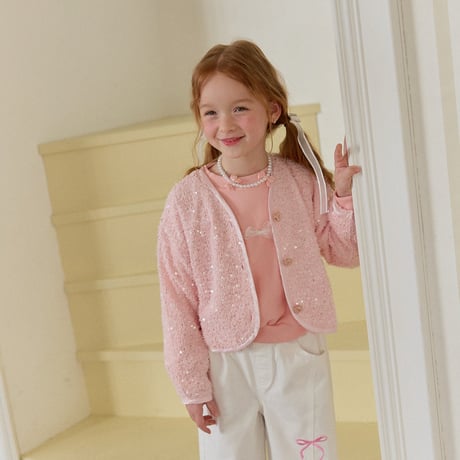[即納] Spangle Cardigan/ berryberry （Pink 7_ size のみ）