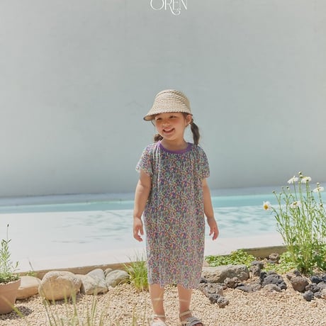 [予約] Rosie pleated dress / OREN by Hibyebebe