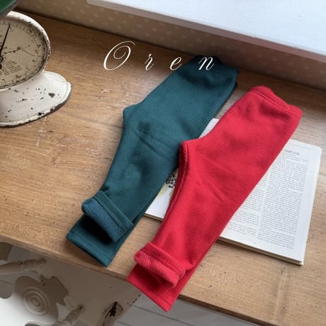[予約] Hohoho fleece leggings (bebe)/ OREN by Hibyebebe