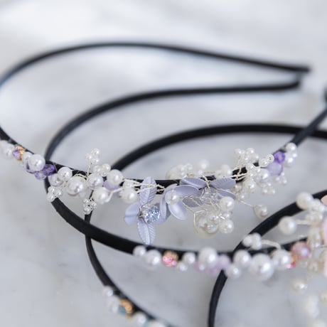 [予約]  flower pearl shushu hair band