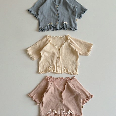 [即納] camellia cardigan / Aosta(ivory S,M,L,XL_pink S,M,L,XLのみ)