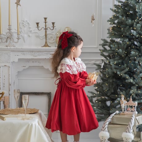 [即納] Diana Christmas dress_Red / Eugenie Candys (M _ size のみ）
