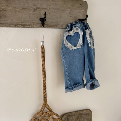 [即納] Heart pocket denim/POISSON （JL,S_ size のみ）