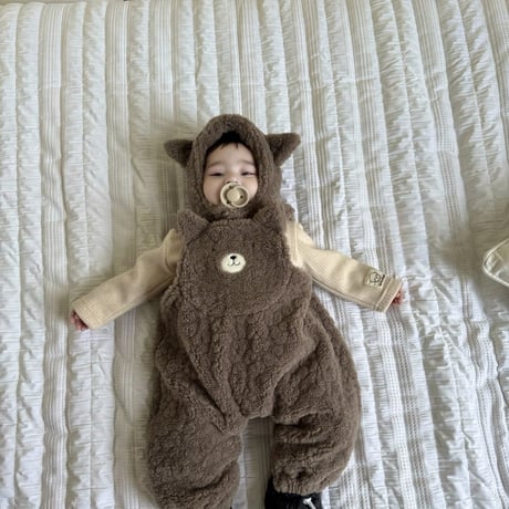 [即納] Bear Mong Overall Hat Set Color / aiai My daughter(Ivory Mのみ)