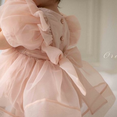 [即納] Serena Pintuck Organza Suit / OREN by Hibyebebe（Pink M_size のみ）