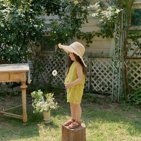 [予約] Serene Raffia sun hat / OREN by Hibyebebe