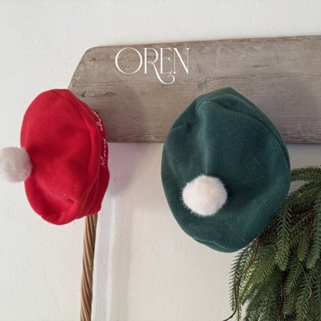 [予約] Eve Fur Pom Pom Beret / OREN by Hibyebebe