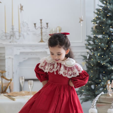 [即納] Diana Christmas dress_Red / Eugenie Candys (M _ size のみ）
