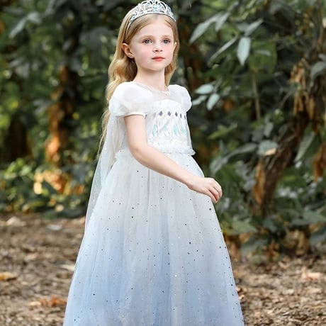 [予約] Princess Snowy Glitter Dress + tiara & stick set ❄️