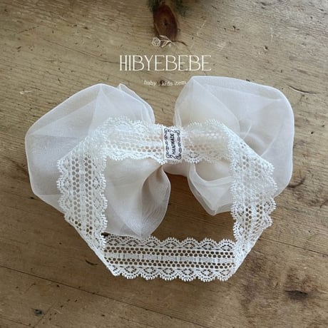 [即納]Organza Ribbon Hairband/ Hibyebebe