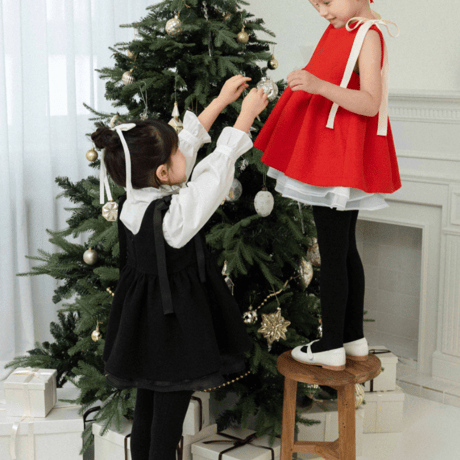 [即納]  Joli ribbon dress _ RED /moitoinous  ( 110_size のみ）