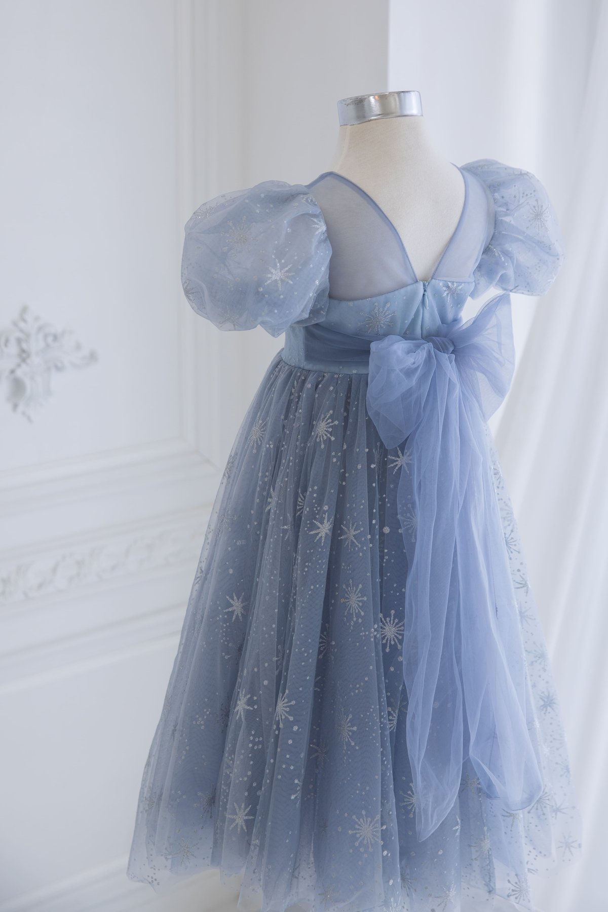 ディズニー　エルサ　ブルードレスチュールドレス mimiel 120サイズ 即納] princess moonlight dress ( 3_size のみ） |