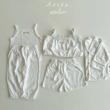 [即納]  linen pants / Aosta(ivory S,L,XL_のみ)