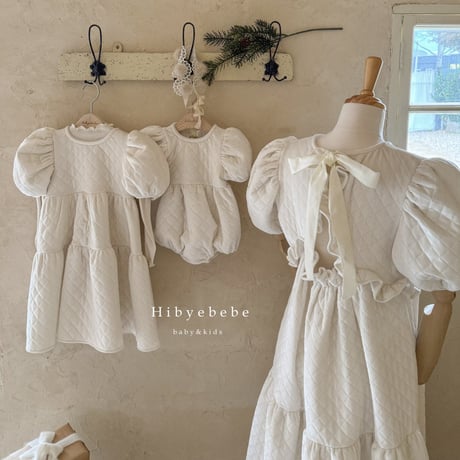 [即納] Brilly quilted velvet dress(Mom) / Hibyebebe