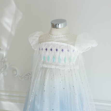 [予約] Princess Snowy Glitter Dress + tiara & stick set ❄️