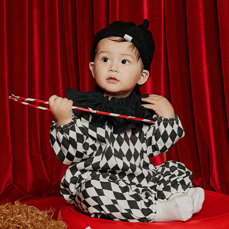 [即納] Circus space suit&cape set_black /Little Tini
