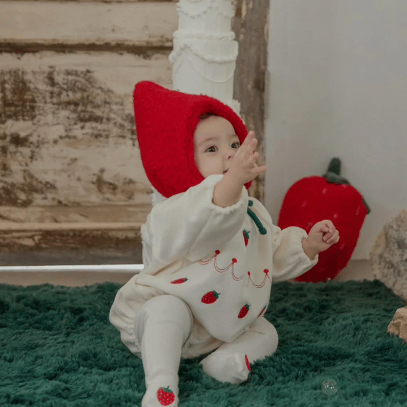 即納] Strawberry cake rompers | Mimiel
