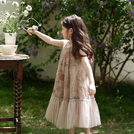 [予約] antique garden bohemian dress