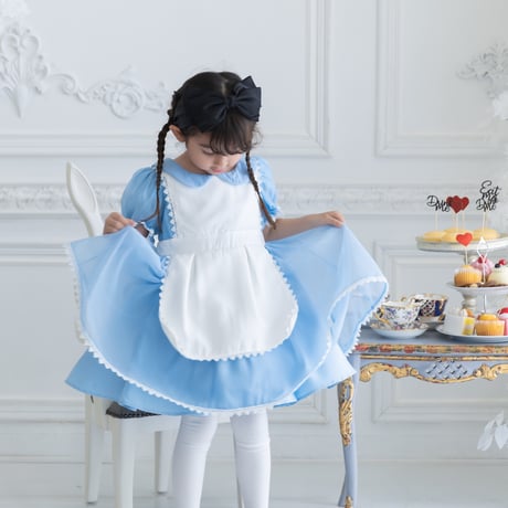 [予約] Wonderland Alice Dress+ ribbon hairband