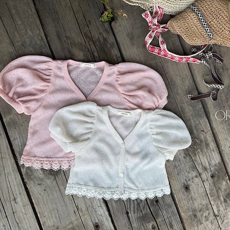 [予約] Chacha linen cardigan / OREN by Hibyebebe