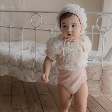 [予約] bebe) Amelia Rose Swimsuit (Hat Set)/ OREN by Hibyebebe