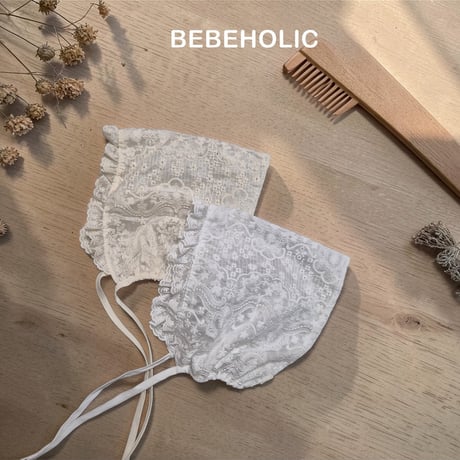 [予約] Mimi Lace Bonnet / BEBE HOLIC