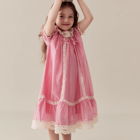 [予約] Sweet Lace Collar Dress
