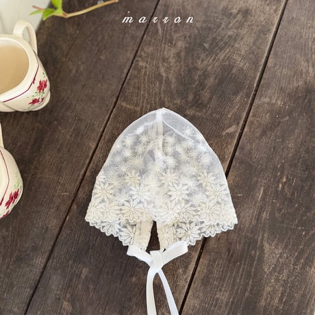 [予約]  lace bonnet /marron