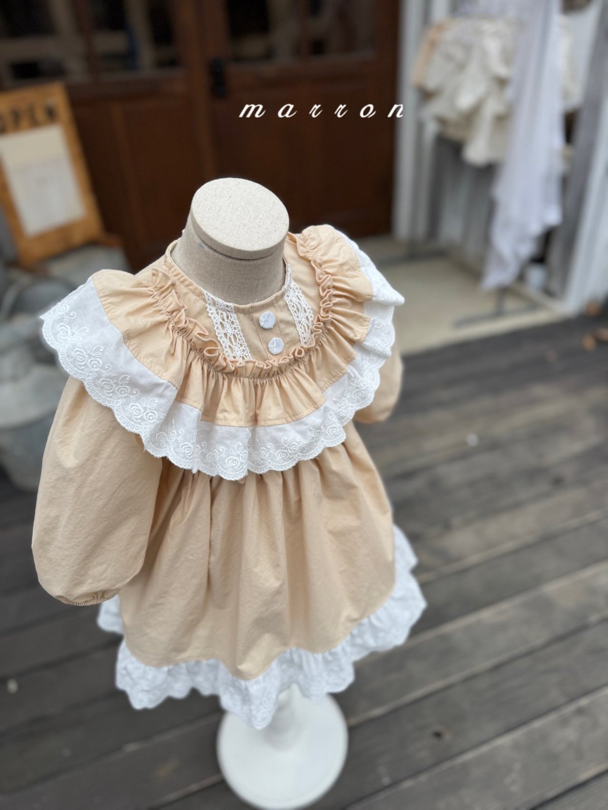 ワンピース Renon pleats mini dress beige ロイヤルパーティー ROYAL PARTY 【丈が選べる】ウォッシャブルニット