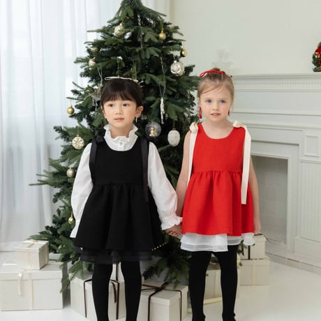 [即納]  Joli ribbon dress _ Black/moitoinous  ( 100_size のみ）