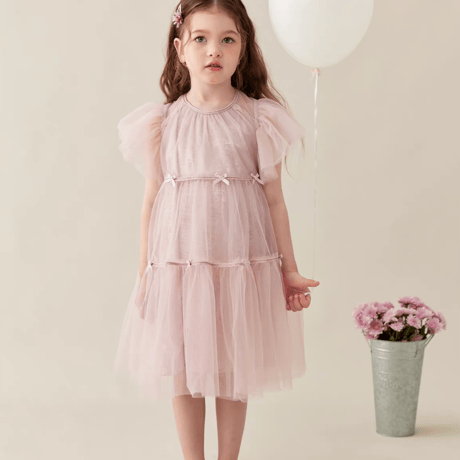 [予約] Powder Pink Tulle Dress
