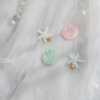 [予約] Shell & Starfish Hair Clip 2-piece Set