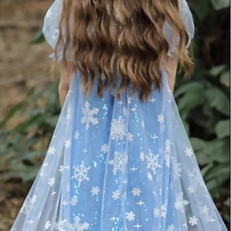 [予約]Snow Queen Glitter Dress (Short, Long) + tiara & stick set❄️