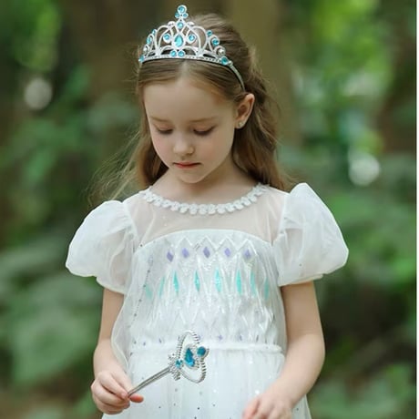[予約] Princess Snowy Glitter Dress + tiara & stick set ❄️