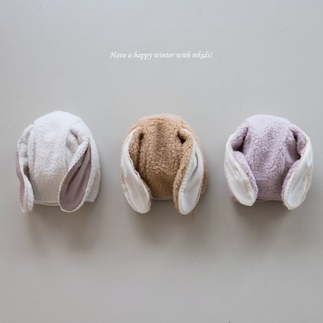 [即納] Rabbit Dumble Hat/M.kids(Cream のみ)