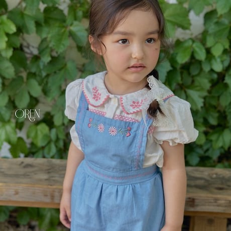 [予約] Soleil denim overalls/ OREN by Hibyebebe