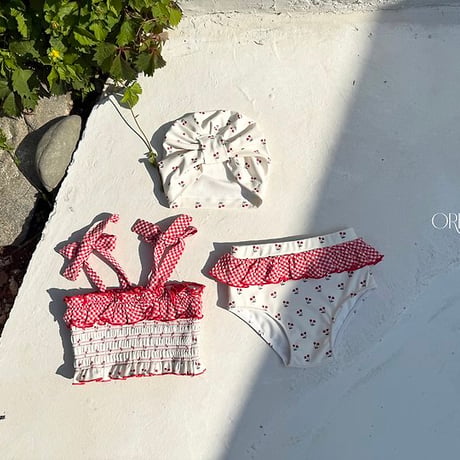 [予約] Rochelle Cherry Swimming Hat / OREN by Hibyebebe
