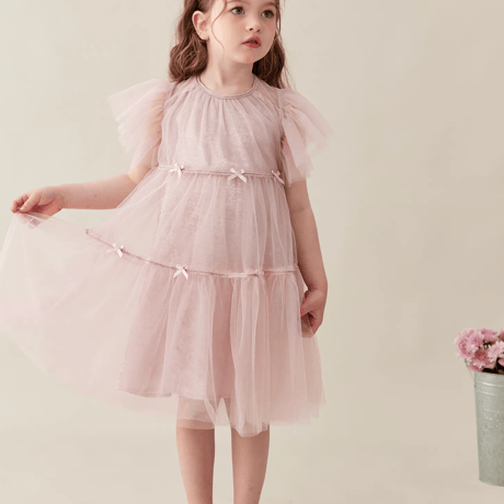 [予約] Powder Pink Tulle Dress