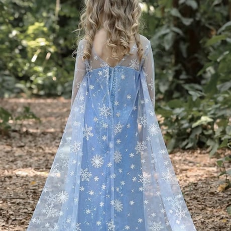 [予約]Snow Queen Glitter Dress (Short, Long) + tiara & stick set❄️