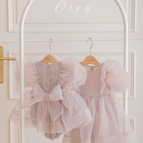 [即納] Serena Pintuck Organza Suit / OREN by Hibyebebe（Pink M_size のみ）
