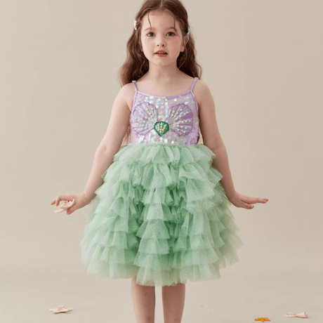 [予約] Mint Sparkle Shell Dress