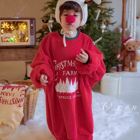 [予約] Christmas fleece MTM (Mom/Daddy) / OREN by Hibyebebe