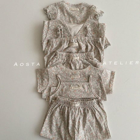 [即納] linen frill blouse / Aosta(ivory S,L,XL_のみ)
