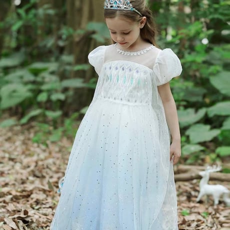 [予約] Princess Snowy Glitter Dress + tiara & stick set ❄️