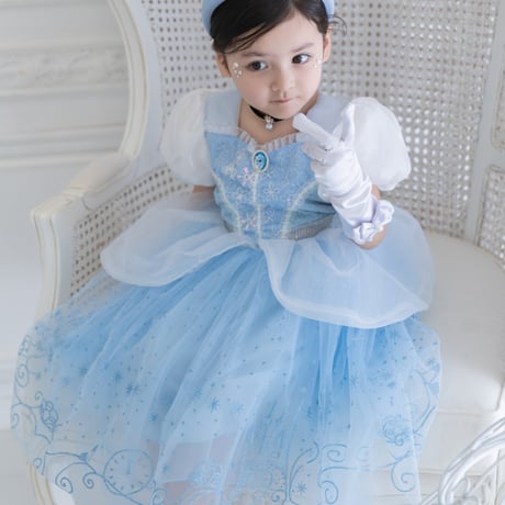 [予約] Crystal shoes Glitter Dress+ tiara & stick set