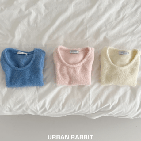 [即納]Angora short sleeve knit/ URBAN RABBIT (JS_size のみ）)