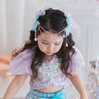 [予約] pearl ribbon seashell hairpin